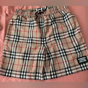 Burberry Beige Checkered Shorts